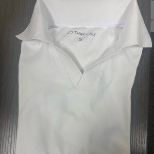 Co thirty six men’s polo tee shirt. Size small. White